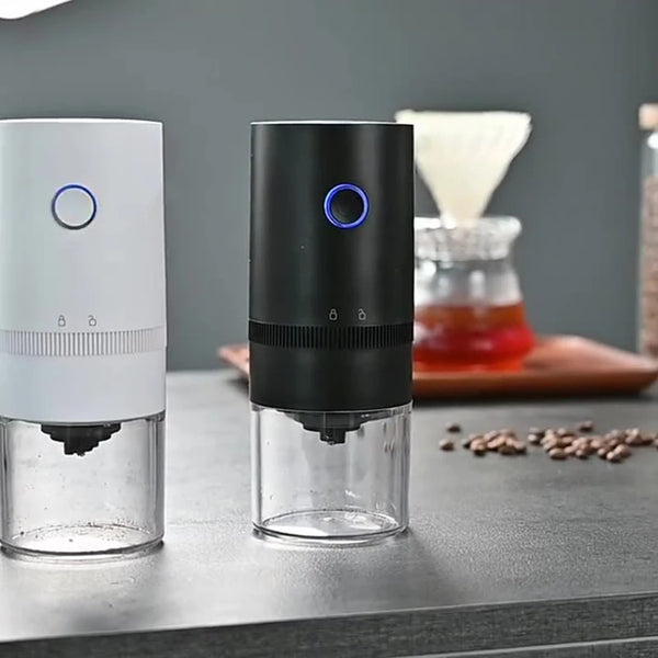 USB Rechargeable Burr Coffee Grinder – Portable Conical Grinder with Adjustable Settings