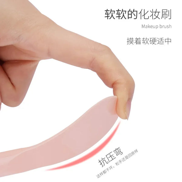 Silicone Facial Mask Brush with Scraper – Soft Head DIY Skincare Tool