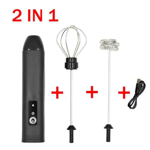 Electric Milk Frother Handheld – Mini Coffee Foam Maker & Egg Beater Mixer