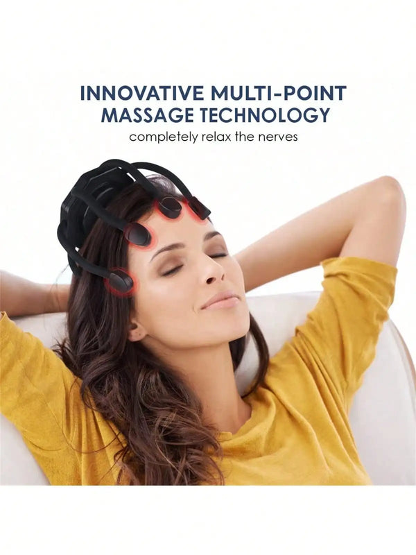 Ultra Scalp Massager – 8-Frequency Vibration, 3 Modes, 360° Portable Rechargeable Relaxation Device