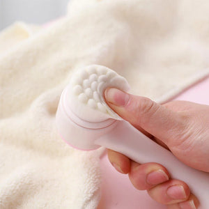3D Double-Sided Silicone Facial Cleansing Brush - Deep Clean & Gentle Exfoliation