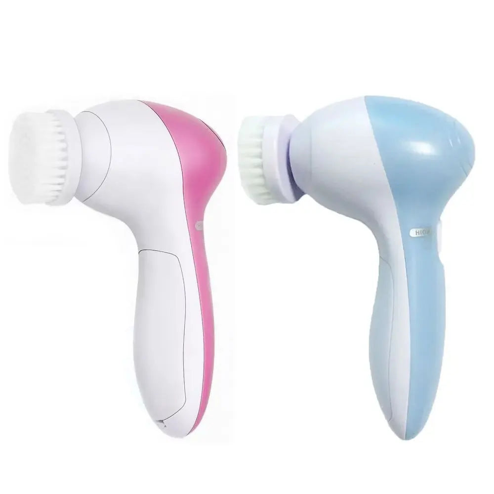 5-in-1 Electric Facial Cleansing Brush – Deep Clean, Blackhead Remover & Massage Spa Tool