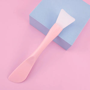 Silicone Facial Mask Brush with Scraper – Soft Head DIY Skincare Tool