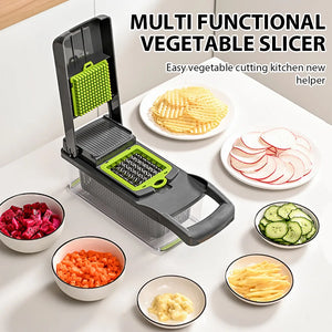 16-in-1 Multifunctional Vegetable Chopper – Slicer, Dicer, Grater & Kitchen Tool Set