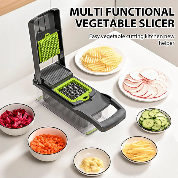 16-in-1 Multifunctional Vegetable Chopper – Slicer, Dicer, Grater & Kitchen Tool Set