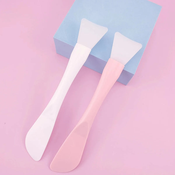 Silicone Facial Mask Brush with Scraper – Soft Head DIY Skincare Tool