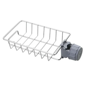 Stainless Steel Faucet Sink Organizer – Drain Rack Sponge Holder with Towel Bar
