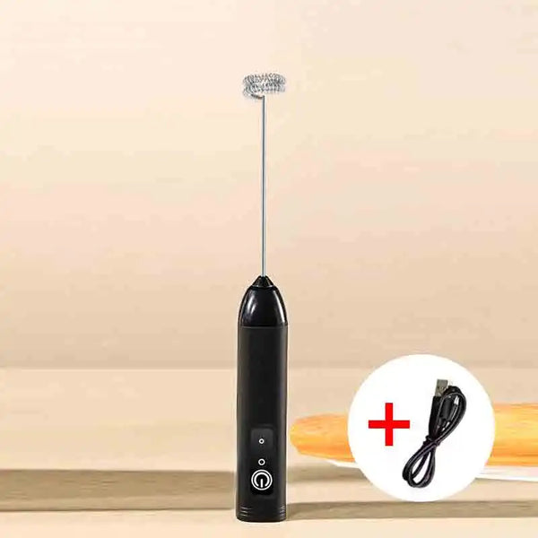 Electric Milk Frother Handheld – Mini Coffee Foam Maker & Egg Beater Mixer