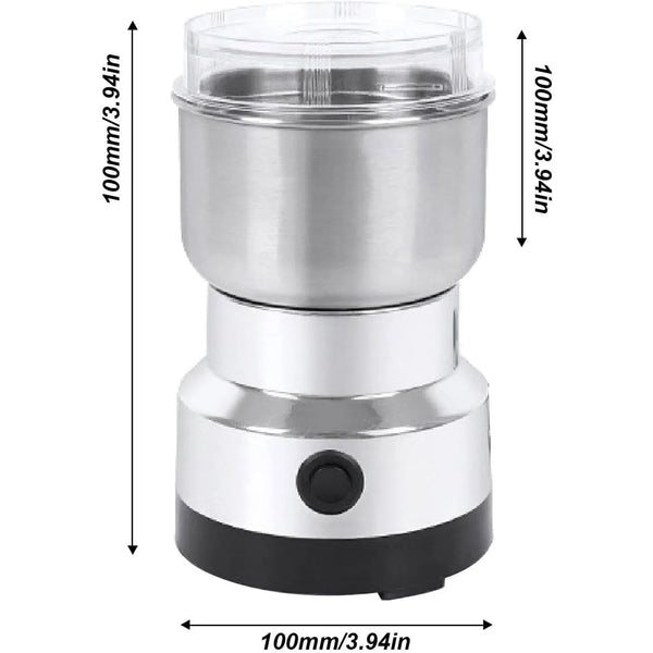 Electric Coffee & Spice Grinder – Stainless Steel 4-Blade Multifunction Kitchen Grinder