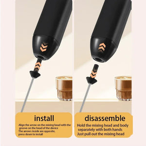 Electric Milk Frother Handheld – Mini Coffee Foam Maker & Egg Beater Mixer