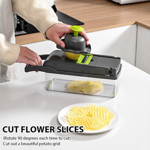 16-in-1 Multifunctional Vegetable Chopper – Slicer, Dicer, Grater & Kitchen Tool Set