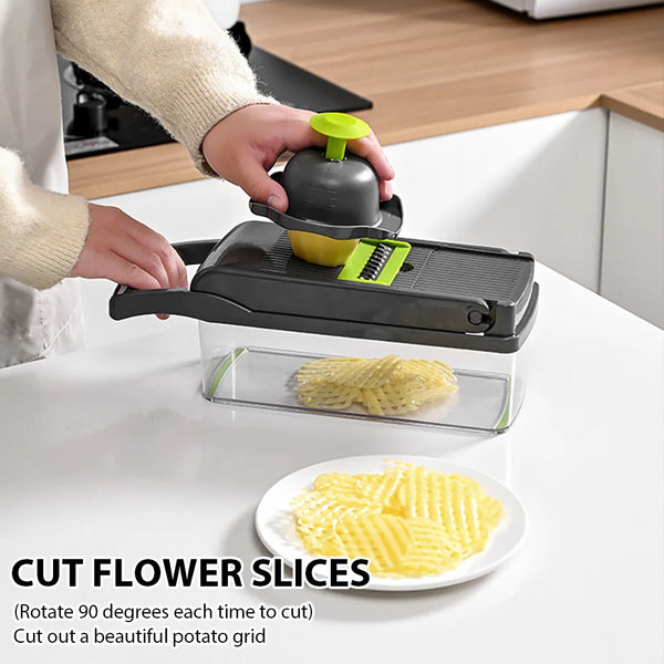 16-in-1 Multifunctional Vegetable Chopper – Slicer, Dicer, Grater & Kitchen Tool Set
