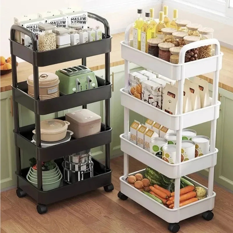 5-Tier Rolling Storage Cart – Slim Mobile Kitchen Organizer with 360° Wheels