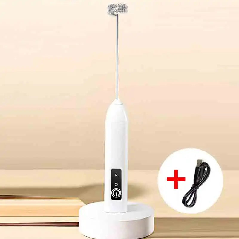 Electric Milk Frother Handheld – Mini Coffee Foam Maker & Egg Beater Mixer