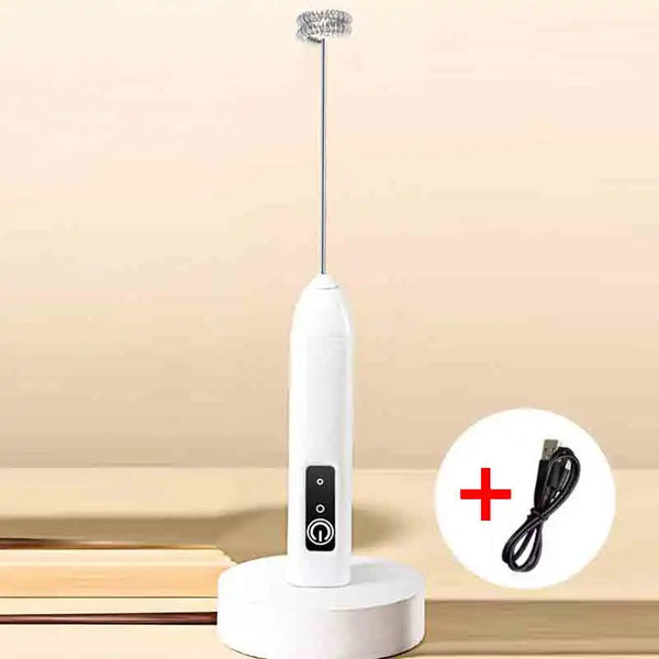 Electric Milk Frother Handheld – Mini Coffee Foam Maker & Egg Beater Mixer