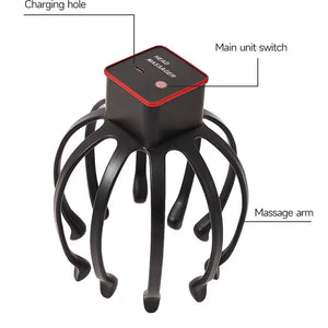 Ultra Scalp Massager – 8-Frequency Vibration, 3 Modes, 360° Portable Rechargeable Relaxation Device