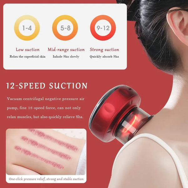 Electric Cupping Therapy Massager – Rechargeable Vacuum Slimming & Pain Relief Device