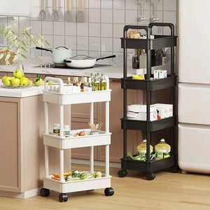 5-Tier Rolling Storage Cart – Slim Mobile Kitchen Organizer with 360° Wheels