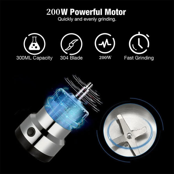 Electric Coffee & Spice Grinder – Stainless Steel 4-Blade Multifunction Kitchen Grinder
