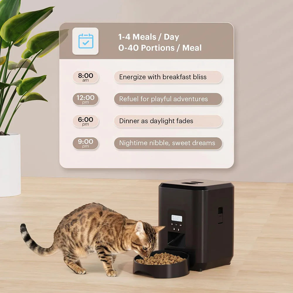 Smart Automatic Pet Feeder – Timed Cat & Dog Food Dispenser with Portion Control
