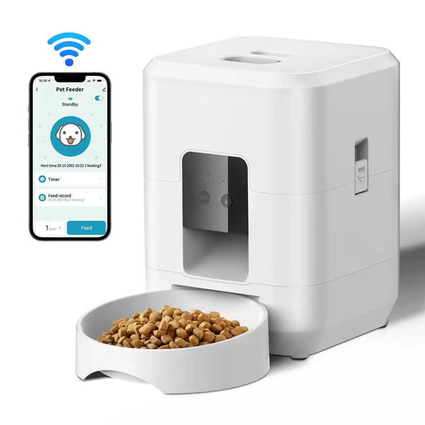 Smart Automatic Pet Feeder – Timed Cat & Dog Food Dispenser with Portion Control