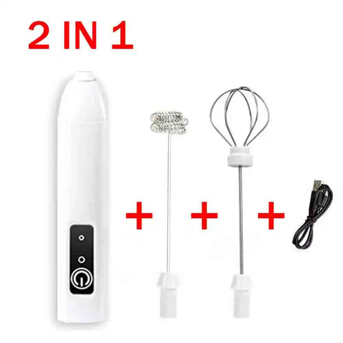 Electric Milk Frother Handheld – Mini Coffee Foam Maker & Egg Beater Mixer