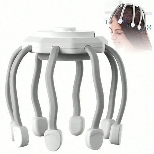 Ultra Scalp Massager – 8-Frequency Vibration, 3 Modes, 360° Portable Rechargeable Relaxation Device