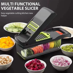 16-in-1 Multifunctional Vegetable Chopper – Slicer, Dicer, Grater & Kitchen Tool Set