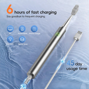 Mornwell Sonic Electric Toothbrush – 4 Modes, 4 Brush Heads, USB Rechargeable