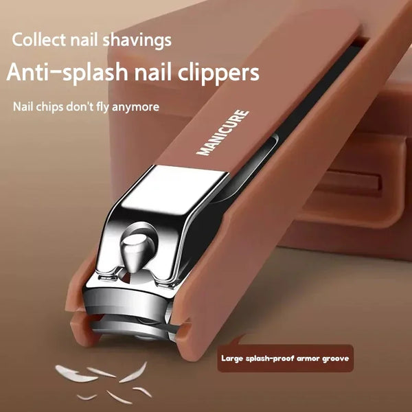 7-in-1 Anti-Splash Nail Clipper Set – Stainless Steel Manicure & Pedicure Grooming Kit